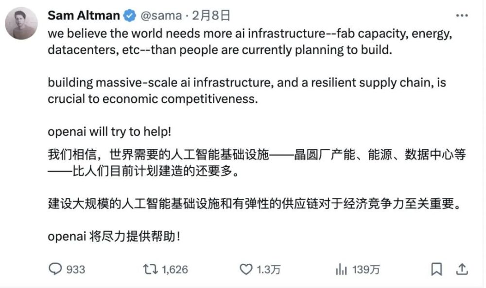 Sam Altman 的芯片计划，7 万亿美元融资是最容易的部分