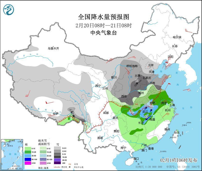 紫色特大暴雪区出现，暴雪要包围武汉！权威预报：还有更危险天气