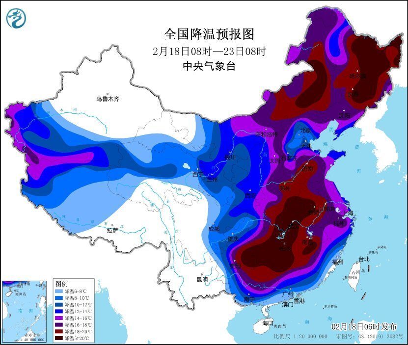 紫色特大暴雪区出现，暴雪要包围武汉！权威预报：还有更危险天气