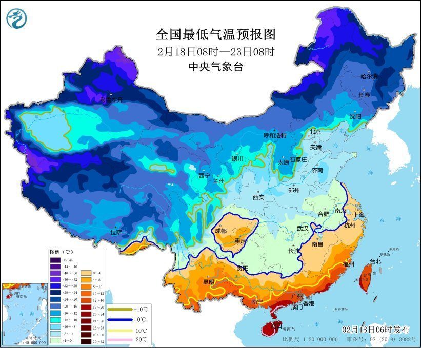 万里蓝色锯齿线出现，西北已-50度极寒！权威预报：寒潮直达广东