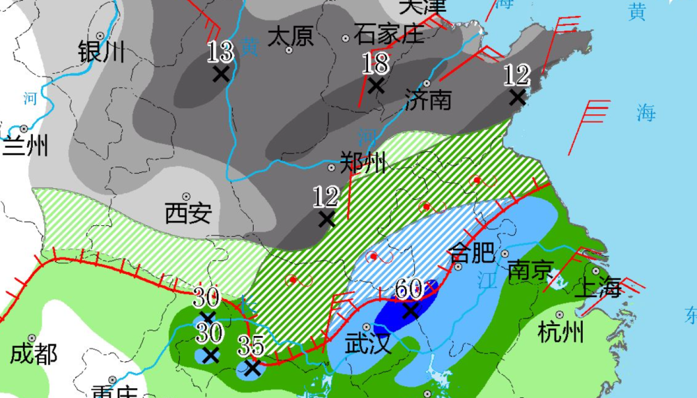  寒潮大暴雪即将来袭，四省出现鱼眼符号！权威预报：局部连下四天