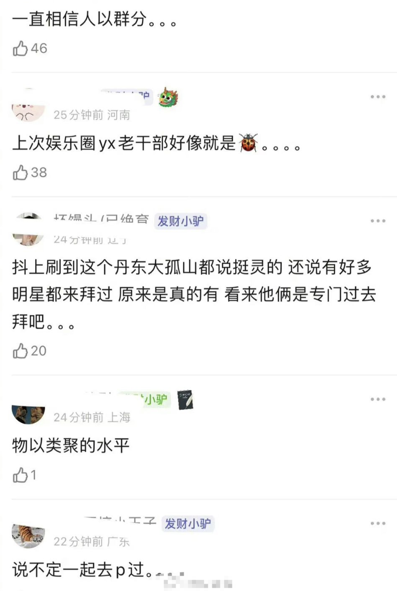 张晚意与塌房艺人一起拜佛被热议，网友犀利点评“物以类聚”