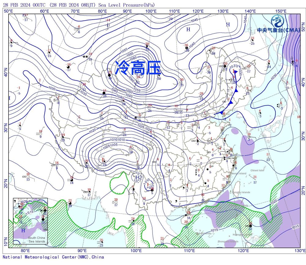 强冷高压现身西伯利亚，大范围雨雪一触即发！预报：南方三省打雷