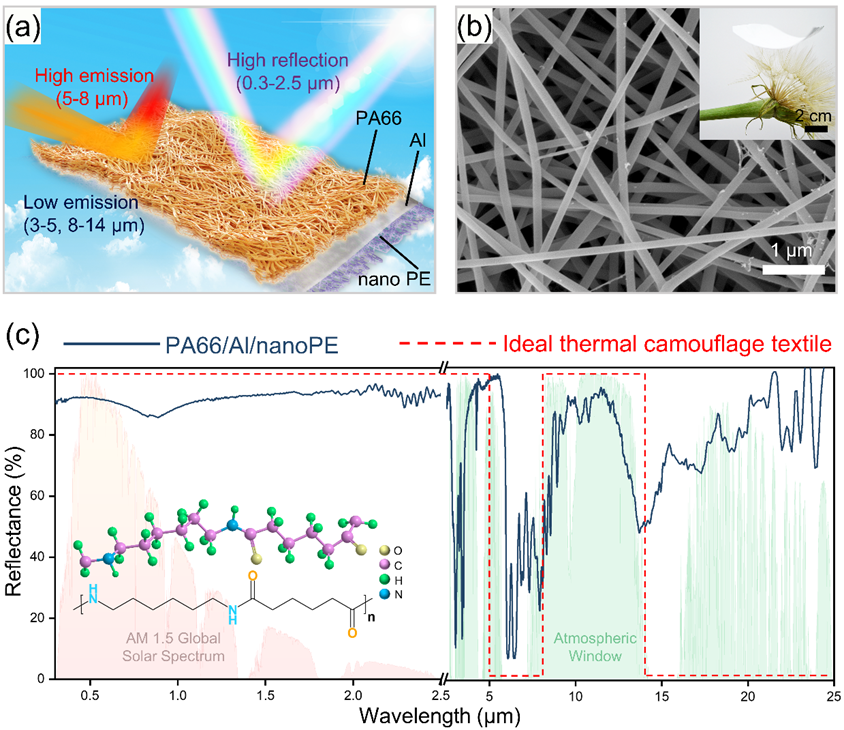 国防科技大学刘东青、程海峰团队CEJ：一种基于聚酰胺纳米纤维膜的个人热伪装材料