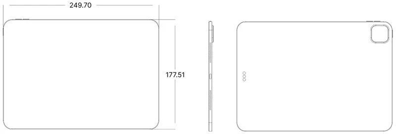 薄 22%，苹果13英寸 OLED iPad Pro CAD 设计草图曝光：厚 5 毫米