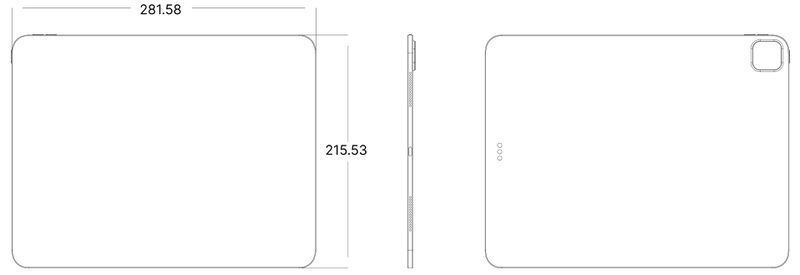 薄 22%，苹果13英寸 OLED iPad Pro CAD 设计草图曝光：厚 5 毫米