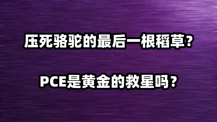 骆驼之压，稻草还是黄金救星？PCE能否成为解救良药?