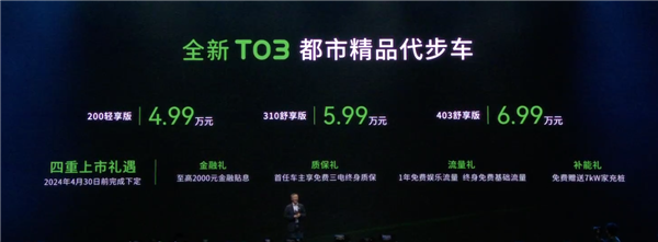 6万级唯一400km续航！全新零跑T03上市：4.99-6.99万元