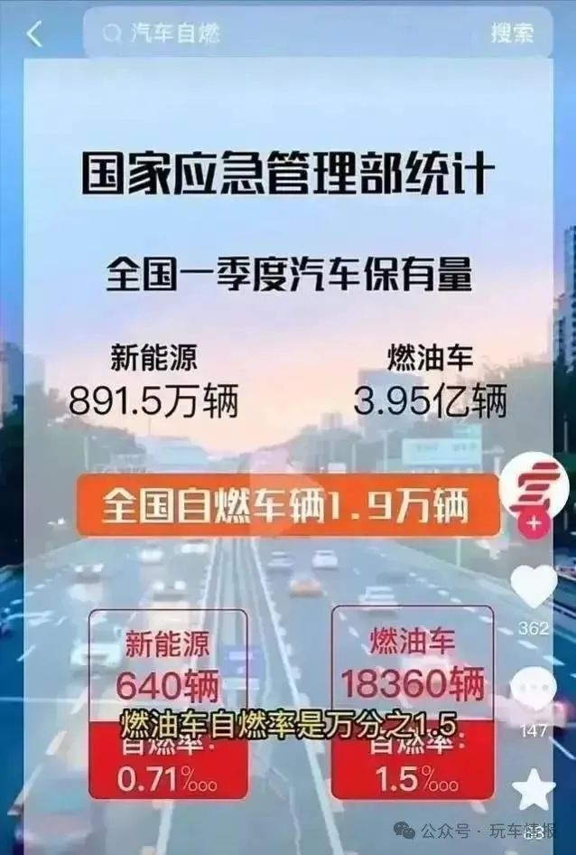 别谈自燃率了，新能源安全性就是比不过油车