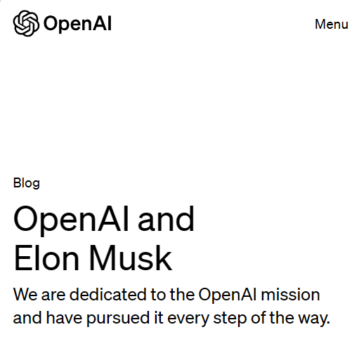 OpenAI 发文解释马斯克为何离开