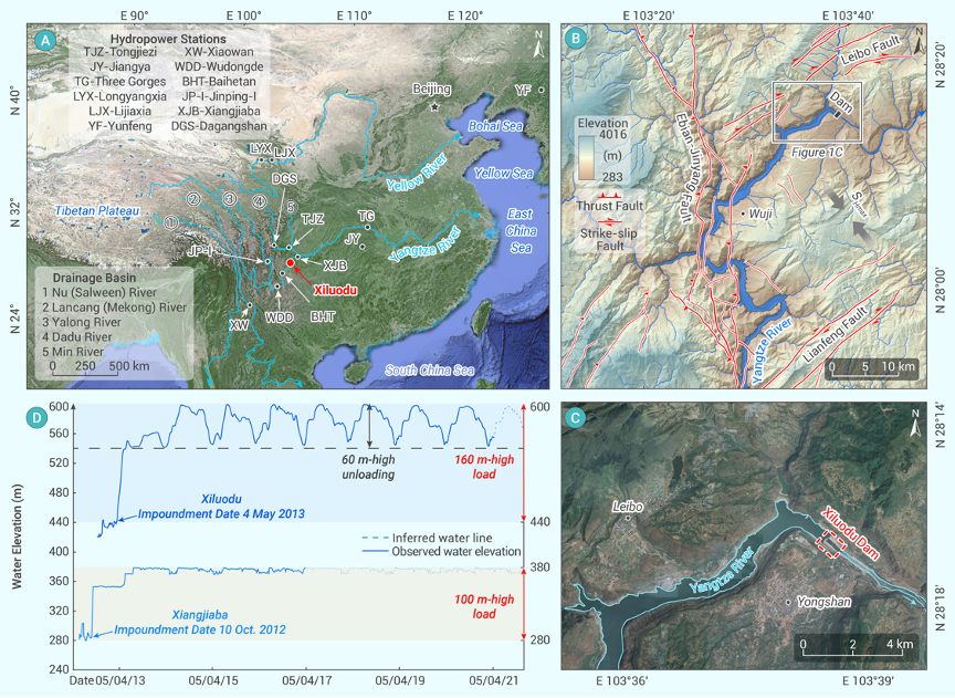 The Innovation Geoscience | 超大型水库蓄水导致的地壳变形及触发地震分布