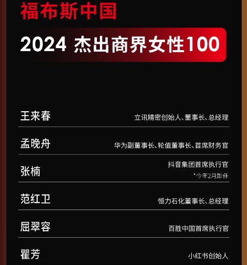 新出炉！中国最强的100位女老板 近一半白手起家