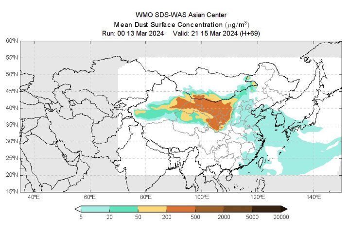 冷空气疲弱也是坏事，中东部空气变粘稠！预报：蒙古沙尘紧随其后