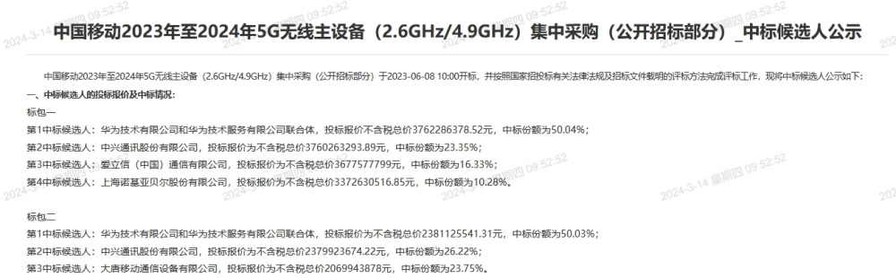 面对华为竞争，爱立信：不会退出中国