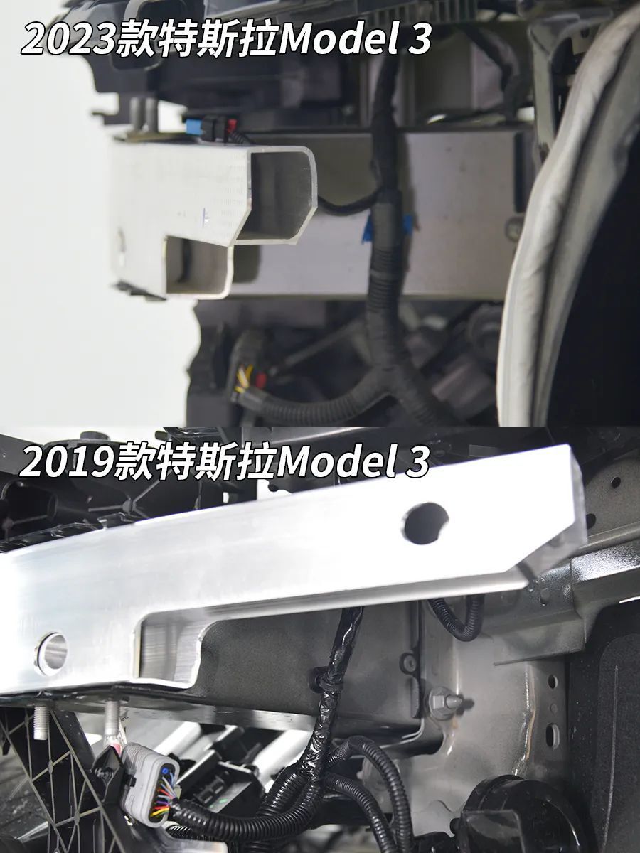 特斯拉Model3拆解：前后铝合金防撞梁，别的车还真舍不得用！