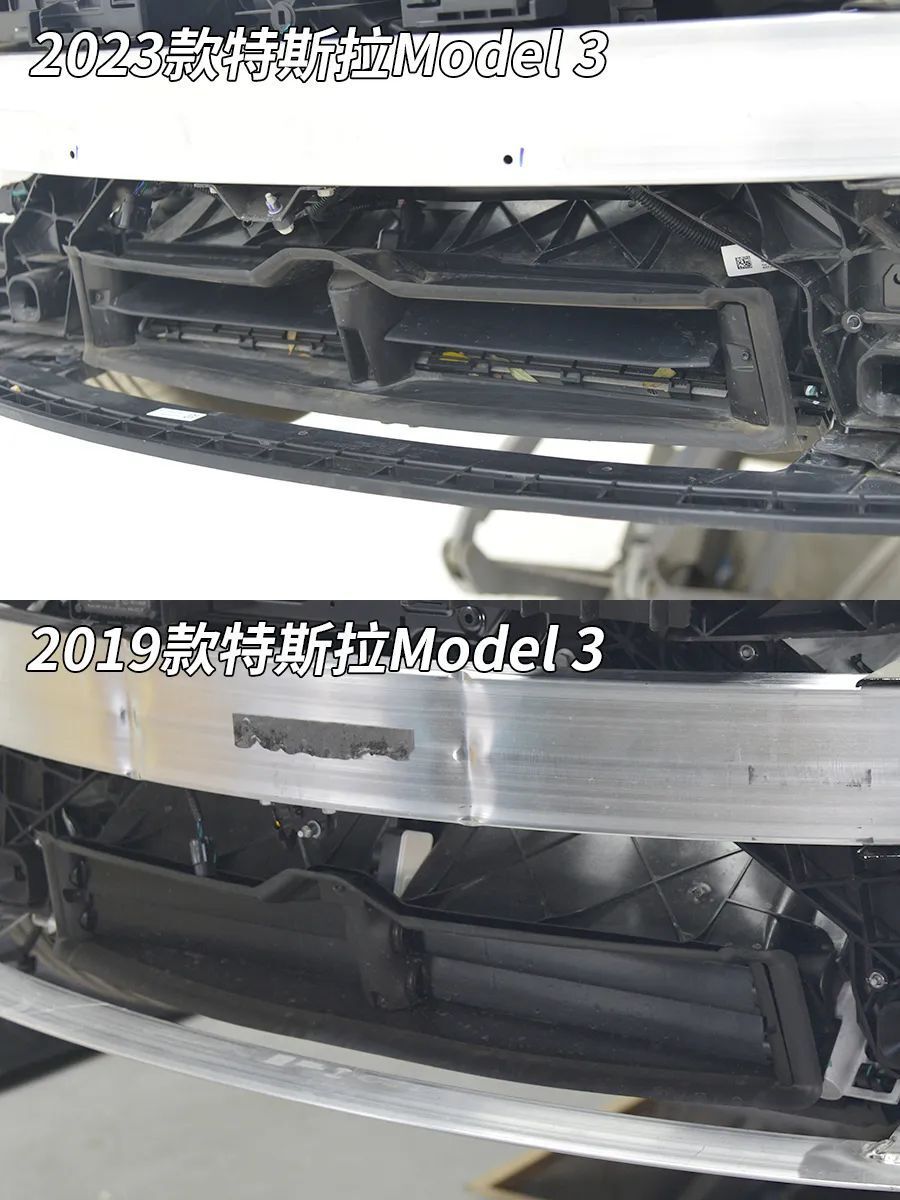 特斯拉Model3拆解：前后铝合金防撞梁，别的车还真舍不得用！