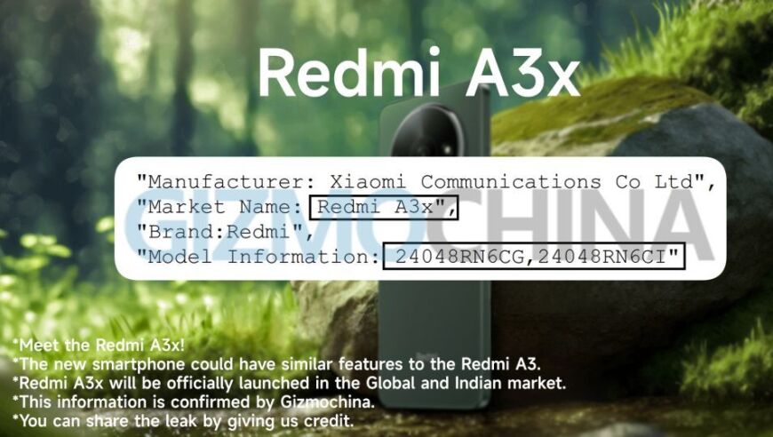 小米 Redmi A3x 手机预计于 4 月发布