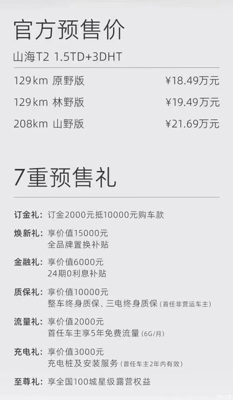 "捷途山海T2预售启动，首搭预售车型发布，价格区间18.49万起！"