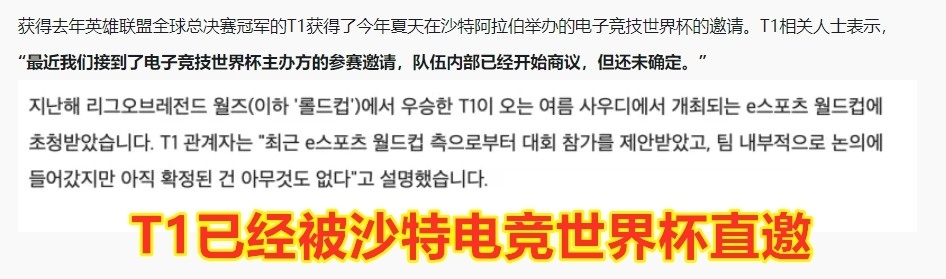 "T1战队在电竞世界杯大赛中收到官方邀请，网友热议其包饺子的动机是何?"