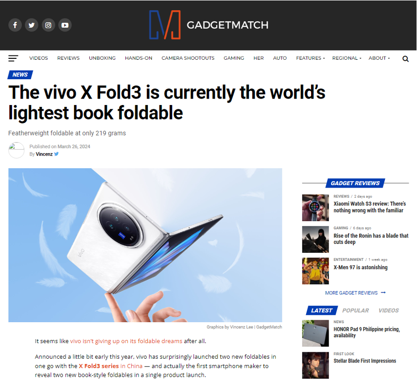 "史上最轻折叠屏 vivo X Fold3 如火如荼：网友疯狂抢购，开启折叠屏手机新时代"