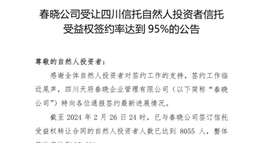 四川信托：第二家破产信托公司破产清算进展揭秘，投资者兑付比例或达4-8折