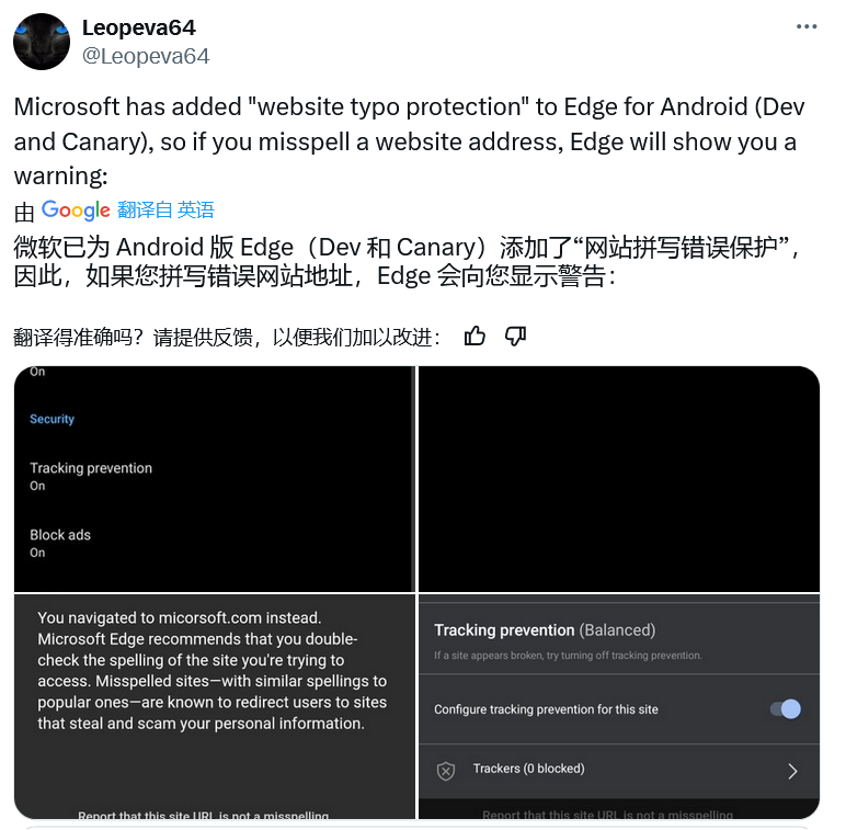 "提升用户体验：优化版Edge浏览器的网址纠错功能与钓鱼网站防范"