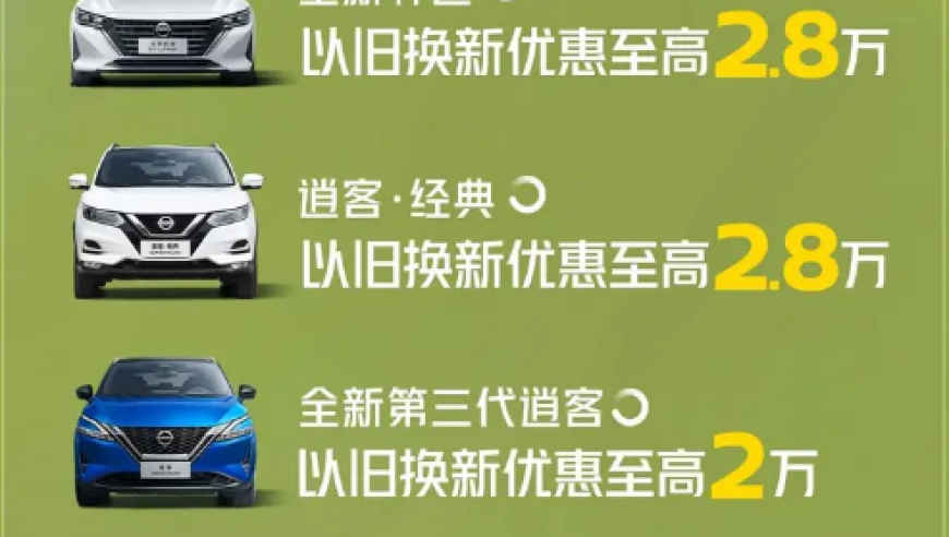 日产发布官方消息：最高6万元的置换补贴，让我们一起来感受日系车的魅力吧！