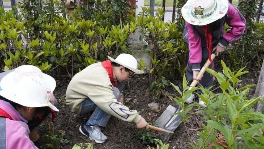 孩子们用爱心播撒浪漫，闵行学校在春天收获生机勃勃的花朵