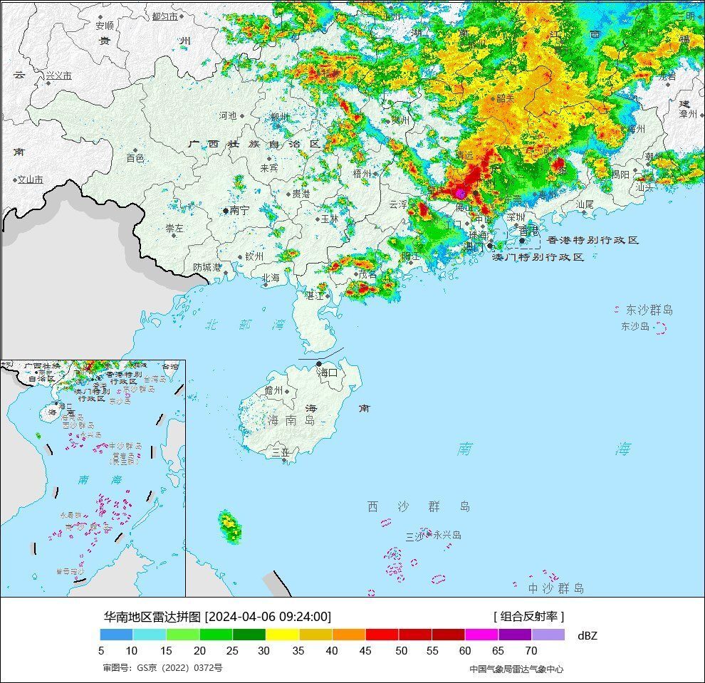 12级！回波紫到发白，特大飑线横扫珠三角！预报：更强暴雨锁定