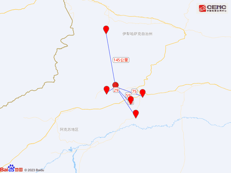 "新疆阿克苏地区拜城县发生5.4级地震：震源深度17公里"