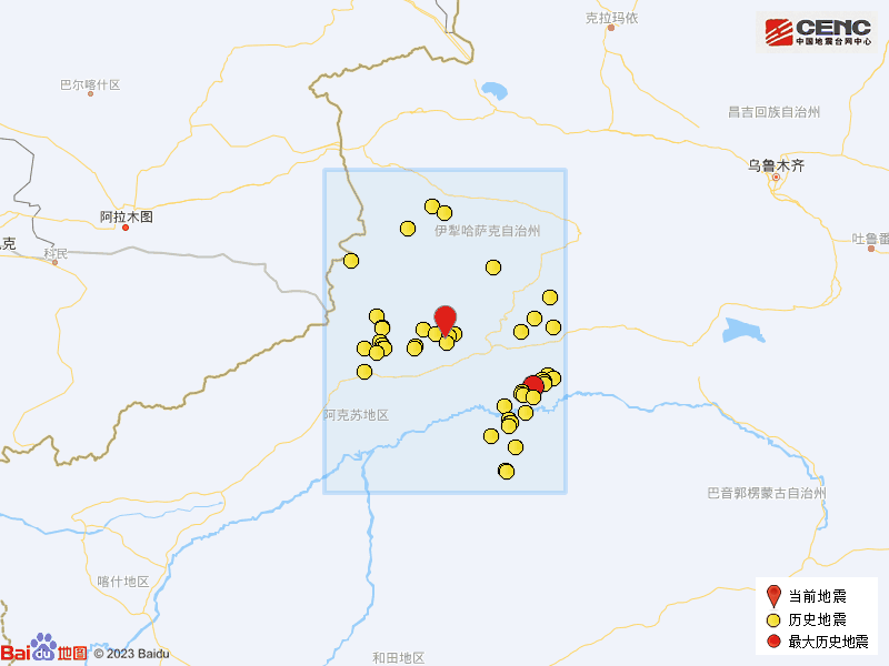 "新疆阿克苏地区拜城县发生5.4级地震：震源深度17公里"