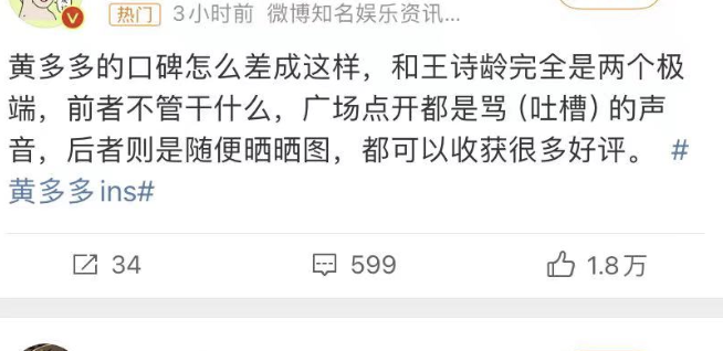 "18岁黄多多与14岁王诗龄：风格大相径庭的网络红人，评论如刻骨铭心"