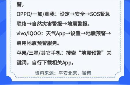 地震预警是所有手机都有吗、