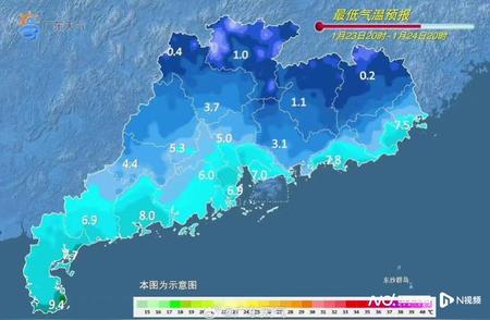 广东2024年首轮冷空气来袭，惠州最低气温可能出现波动!