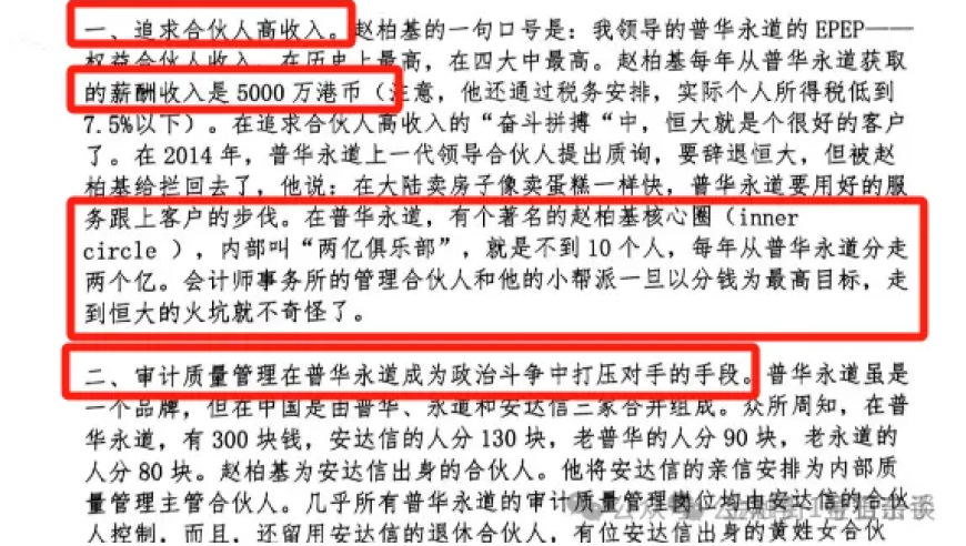 普华永道：恒大事件背后的真正原因是什么？

恒大危机中的专业与错误：普华永道的责任与教训

揭秘恒大的危机背后：谁将普华永道推入深渊?