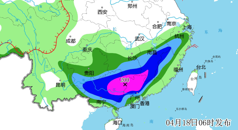 "预警发布：未来三天广东广州有大暴雨！特紫色大暴雨带继续扩大！"