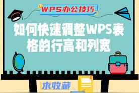 利用WPS表格快速调整行高和列宽：一份详细的指南