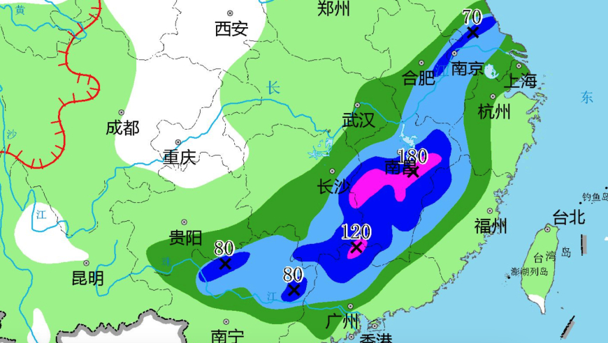 超级台风登陆, 预报显示雨带将持续南下，全国范围内需警惕强降雨!