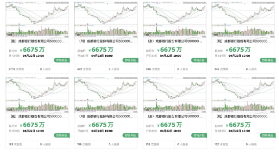 "成都银行定向增发5000万，涉嫌非法集资的6.68亿股股份变动将影响深远！"