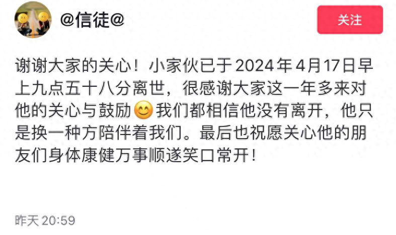 "偶像抗癌网红病逝：胃癌晚期痛苦挣扎，网络人留下悲痛哀歌"