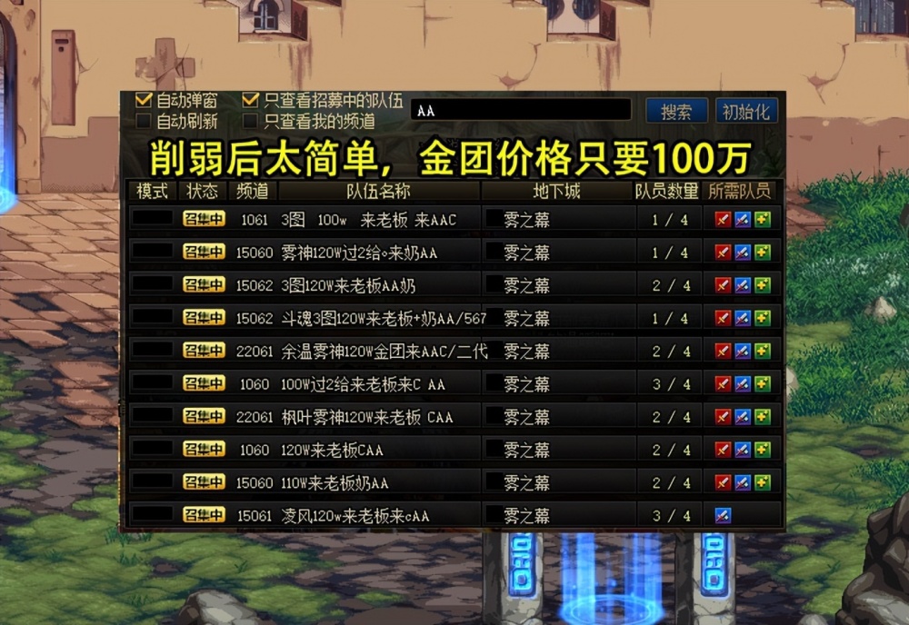 "DNF：六个热门团本现状：已无人问津的4个本，雾神妮人气垫底的最有牌面本"