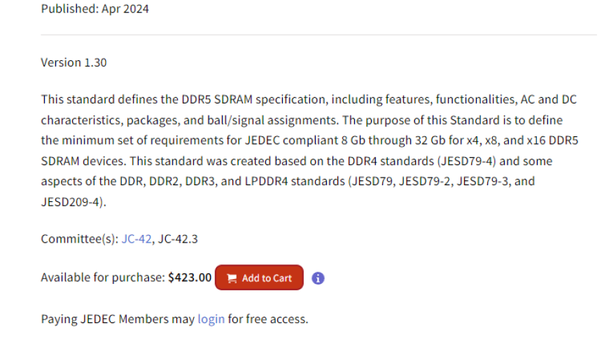 JEDEC 推出全新 DDR5 内存标准：最大容量扩展至 8800Mbps，新增 PRAC 方案