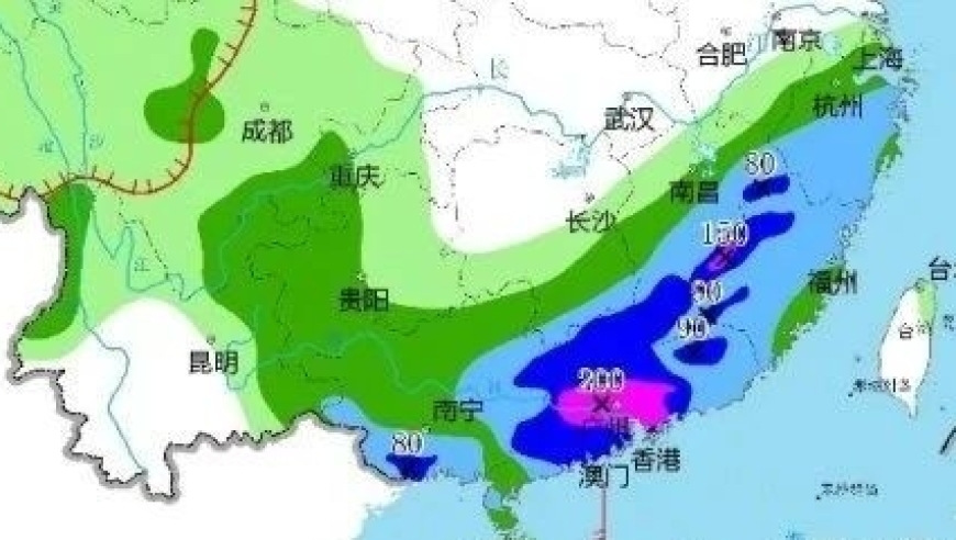 暴雨橙色预警持续，江南华南仍有强降水和强对流天气