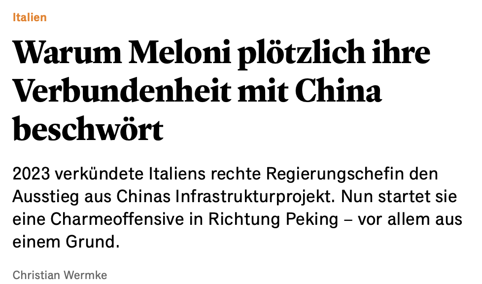 "德国积极推动新丝绸之路建设，但最近转而向中国发起战略攻势。"