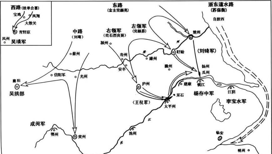 金兀术黄天荡死里逃生：完颜亮瓜洲渡万箭穿身之战役的历史故事