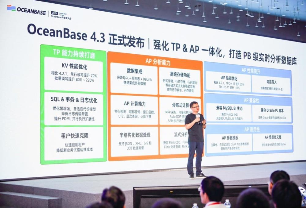 "高性能、实时的OceanBase 4.3数据库系统：秒级分析，无与伦比的竞争优势"