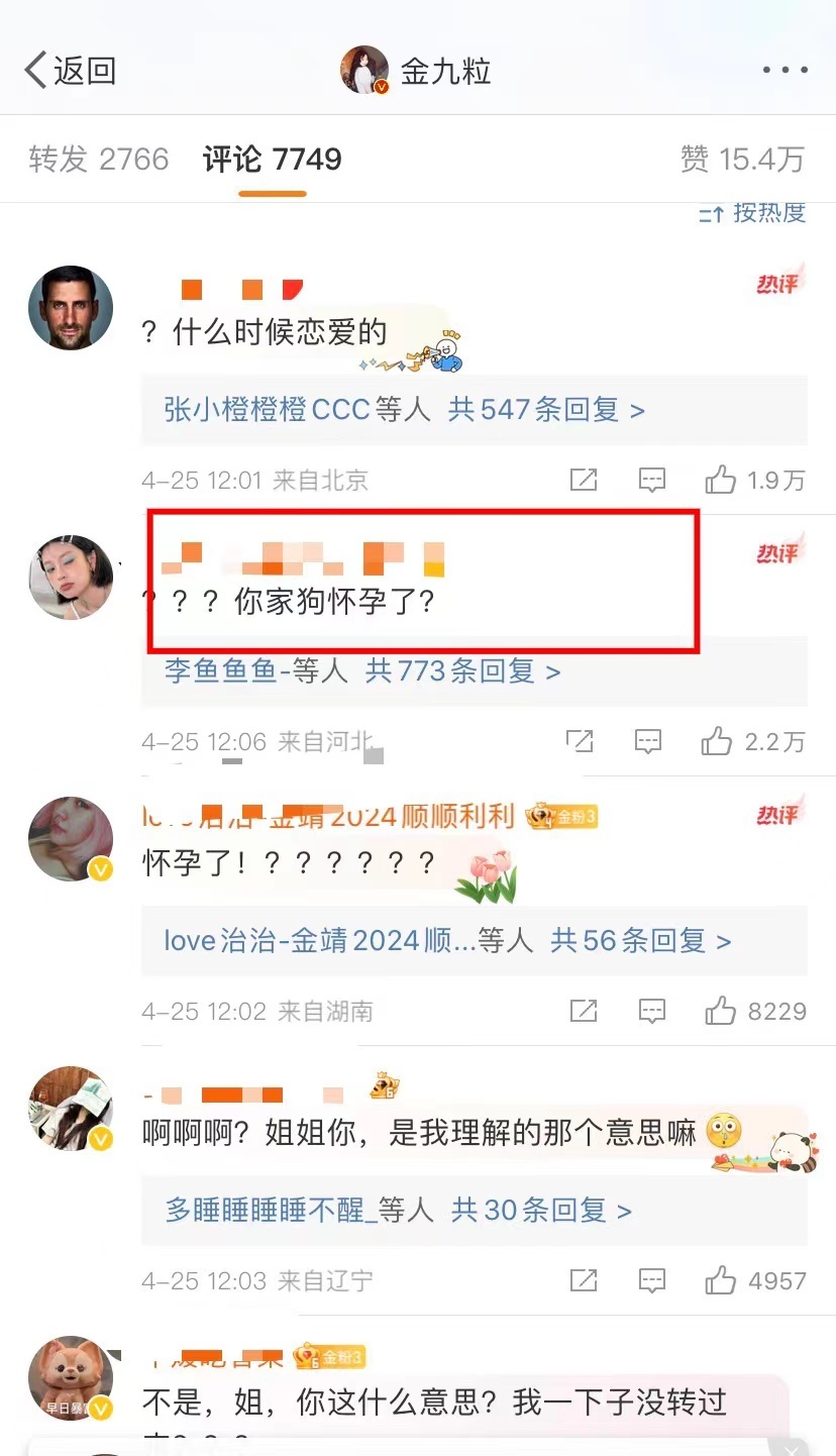 "金靖宣布怀孕，引发网友误解"