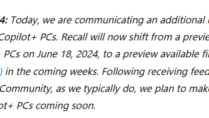 微软推迟发布AI功能Recall：为何AI需要更严格的隐私审查？