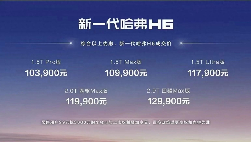 全新一代哈弗H6发布，售10.39万起：能否夺回铁王座？