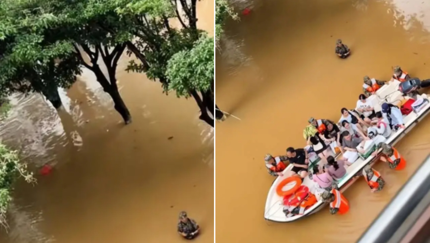 广西暴雨致桂林一医院住院部进水，家属：目前医院仍处于停电状态